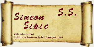 Simeon Šipić vizit kartica